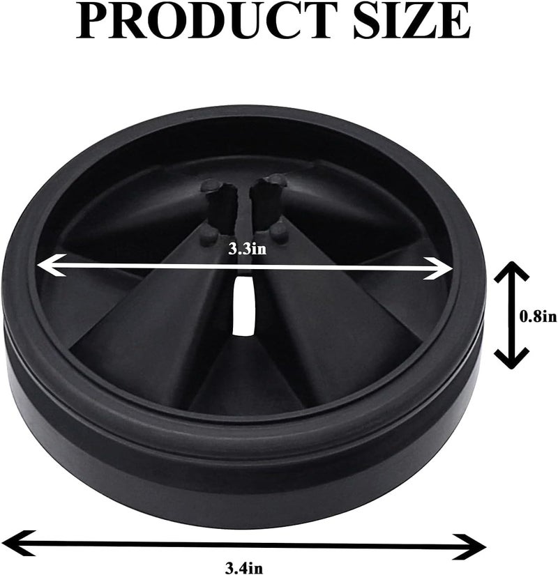 Spring.Rdus Disposal Splash Guards 3 3/8" Sink Baffle QCB-AM Replacement for InSinkErator Evolution Series, Garbage Disposer Accessories, Upgraded Removable Quiet Collar Drain Plugs, Black (One Pack) - Image 2
